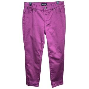 Talbots Flawless Five Pocket Petite Boyfriend Jeans Pink Raspberry Womens Sz 6P